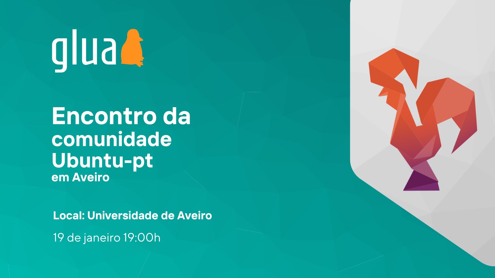 Cartaz do evento com algumas das informações em baixo escritas